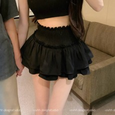 批发原版做法~蓬蓬<b class='q'>半身</b>芭蕾风蛋糕裙子高腰显瘦a字裙防走光短裤裙