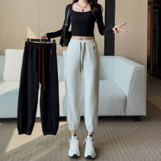 批发150cm加绒加厚秋冬季新款宽松束脚<b class='q'>哈伦</b>裤女小个子休闲百搭裤子xs