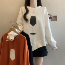 批发不规则卫衣女款2026爆款春秋大码胖mm欧货独特别致上衣长袖打底衫