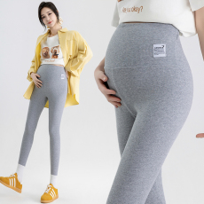 批发实拍孕妇<b class='q'>打底裤</b>春季新款无抽绳无托腹新款孕妇修身小脚裤长裤