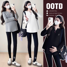 批发孕妇装秋新季款爆款卫衣 时尚洋气百搭宽松简约潮妈休闲上衣