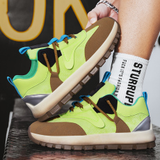 批发小众设计<b class='q'>复古</b>阿甘鞋潮牌运动休闲鞋厚底老爹鞋皮面板鞋欧洲站男鞋