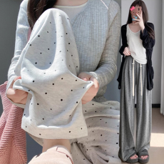 批发春装孕妇<b class='q'>裤</b>波点糯米<b class='q'>裤</b>2026新款宽松显瘦休闲遛弯软糯阔腿<b class='q'>裤</b>