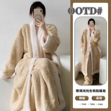 批发冬季法兰<b class='q'>绒</b>女<b class='q'>睡衣</b><b class='q'>珊瑚</b><b class='q'>绒</b>家居服加<b class='q'>绒</b>加厚睡袍长袖长裤保暖甜美套装