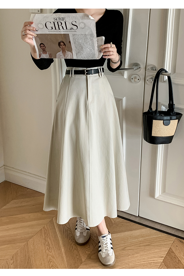 Spot mid-length denim skirt for women 2025 spring and summer high waist ...