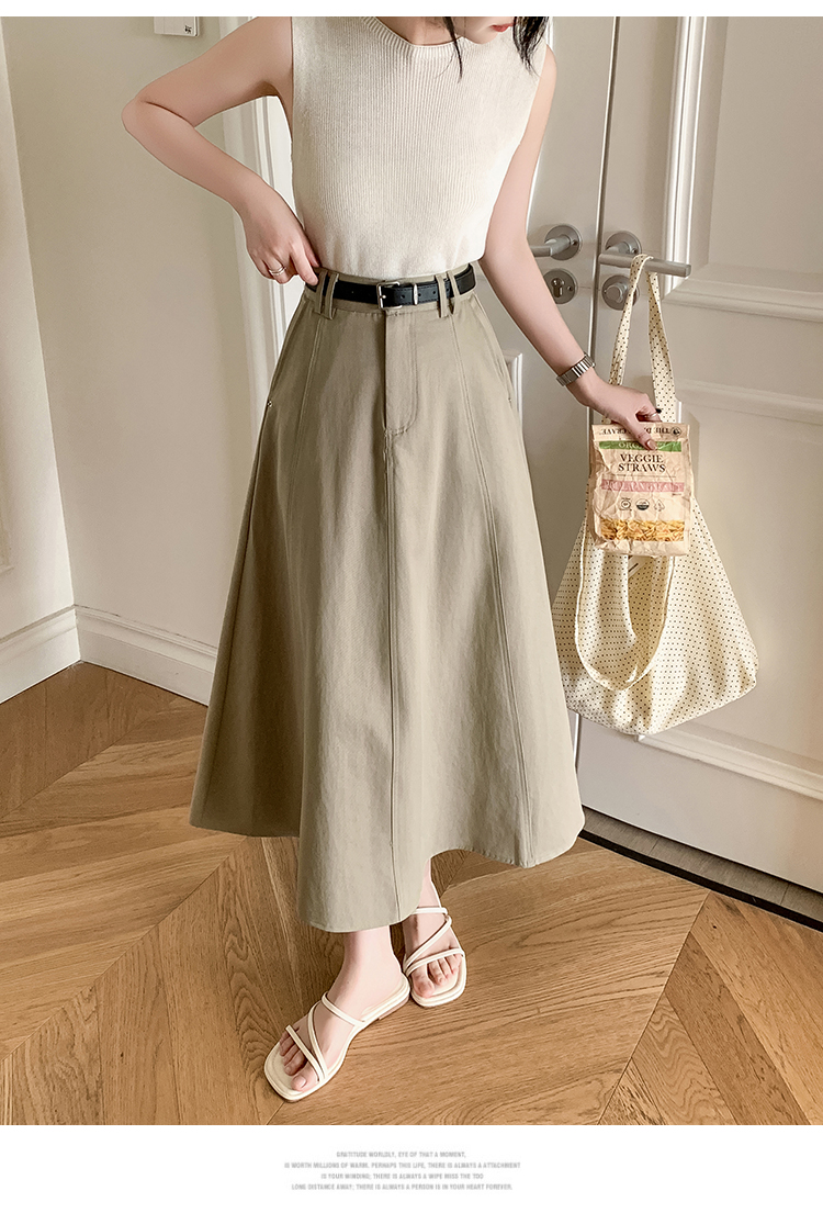 Spot mid-length denim skirt for women 2025 spring and summer high waist ...