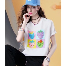 批发抖音天猫品质夏季新款薄款重工钉珠T恤宽松短袖女装减龄显白上衣