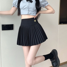 批发天猫抖音质量毛呢半身<b class='q'>裙</b>女春夏季2025年A字短<b class='q'>裙</b>臀<b class='q'>伞</b><b class='q'>裙</b>高腰百褶<b class='q'>裙</b>