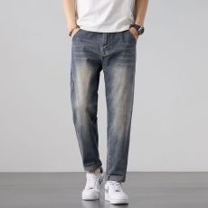 批发实拍2025春季新款牛仔裤男宽松<b class='q'>日系</b>哈伦直筒男士<b class='q'>复古</b>牛仔裤