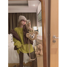 批发适合品质店铺/宽松休闲设计感字母毛巾刺绣圆领内搭加绒厚<b class='q'>T</b><b class='q'>恤</b>