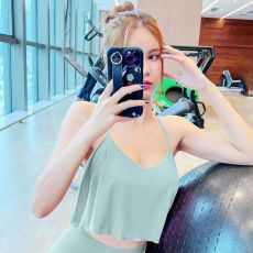 批发已出货 运动背心女防震跑步内衣<b class='q'>高腰</b>紧身<b class='q'>收腹</b>三分裤健身服瑜伽