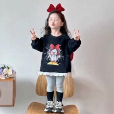 批发女童春装洋气套装2025新款儿童卫衣<b class='q'>打底裤</b>时髦两件套<b class='q'>宝宝</b>春秋衣服