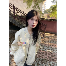 批发特价<b class='q'>清</b> <b class='q'>库存</b>1千5 小牛津布 原版小熊配件 棒球服外套女夹克外套春