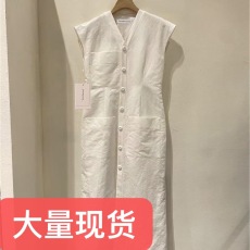 批发外贸一线大品牌专柜撤回捡漏欧货轻奢简约无袖<b class='q'>连衣裙</b>女气质长裙潮