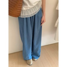批发实拍2026夏季新款韩系<b class='q'>松紧</b>腰宽松休闲阔腿裤