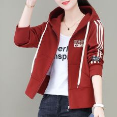 批发连帽卫衣外套女士2025春秋新款时尚宽松大码<b class='q'>运动服</b>休闲韩版上衣潮