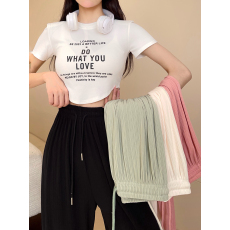 实拍 冰丝好质量 阔腿裤女夏季薄款垂感宽松休闲冰丝直筒裤