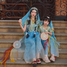 批发茉莉公主-茉莉的宝盒异域风重工刺绣上衣阔腿裤亲子<b class='q'>套装</b>女夏