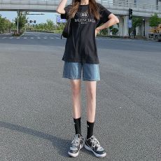 批发高腰牛仔五分<b class='q'>裤</b>女短<b class='q'>裤</b>显瘦宽松2025年夏季新款<b class='q'>大</b>码胖mm阔腿中<b class='q'>裤</b>子