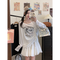 批发实拍~大码女装新款套装裙女韩风chic甜辣盐系炸街减龄时尚两件套