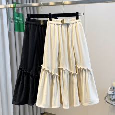 批发实拍春<b class='q'>夏</b>新款大码不规则韩版半身裙女高腰胖MM打底裙子大摆伞裙