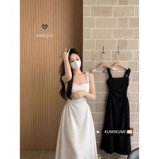 批发高质量低价清货白色吊带<b class='q'>连衣裙</b>子女夏<b class='q'>春秋</b>长袖法式初恋收腰长裙