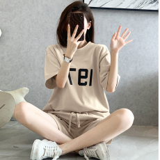 批发M--4XL时尚休闲<b class='q'>运动</b>套装夏款潮流宽松数字印花阔腿短裤两件套