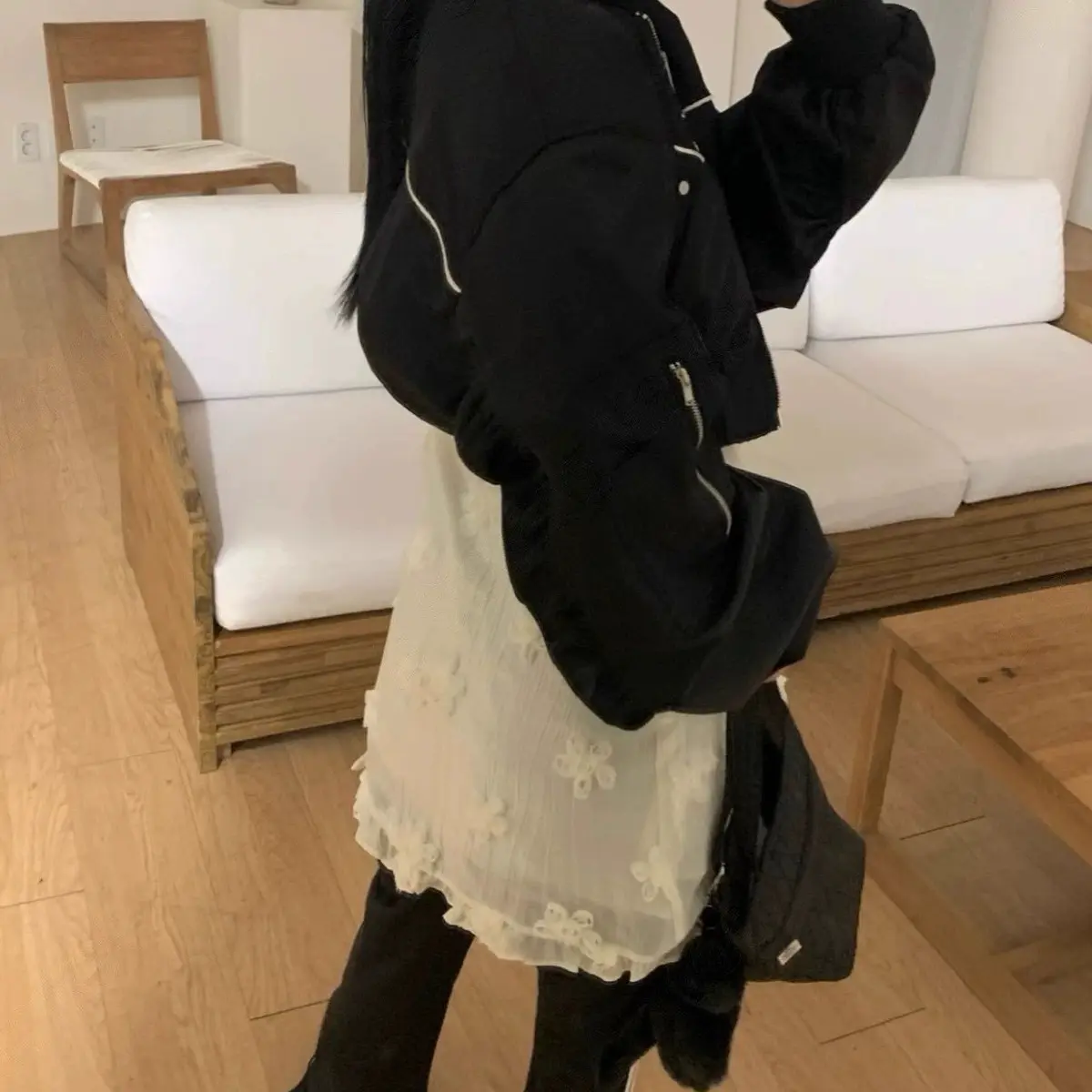 플라워 블라우스 하프 스커트 원피스 상세 이미지 1