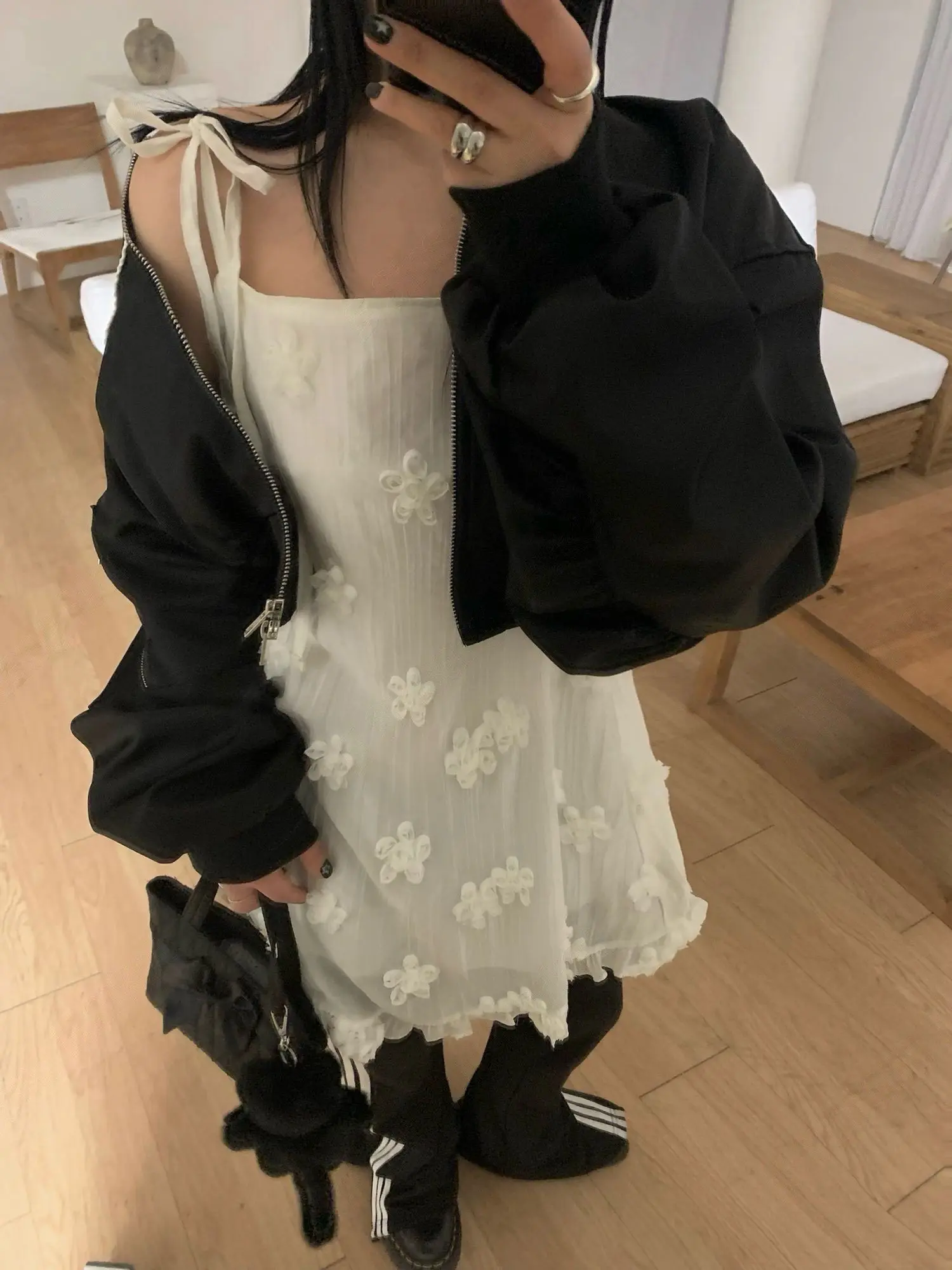 플라워 블라우스 하프 스커트 원피스 상세 이미지 4