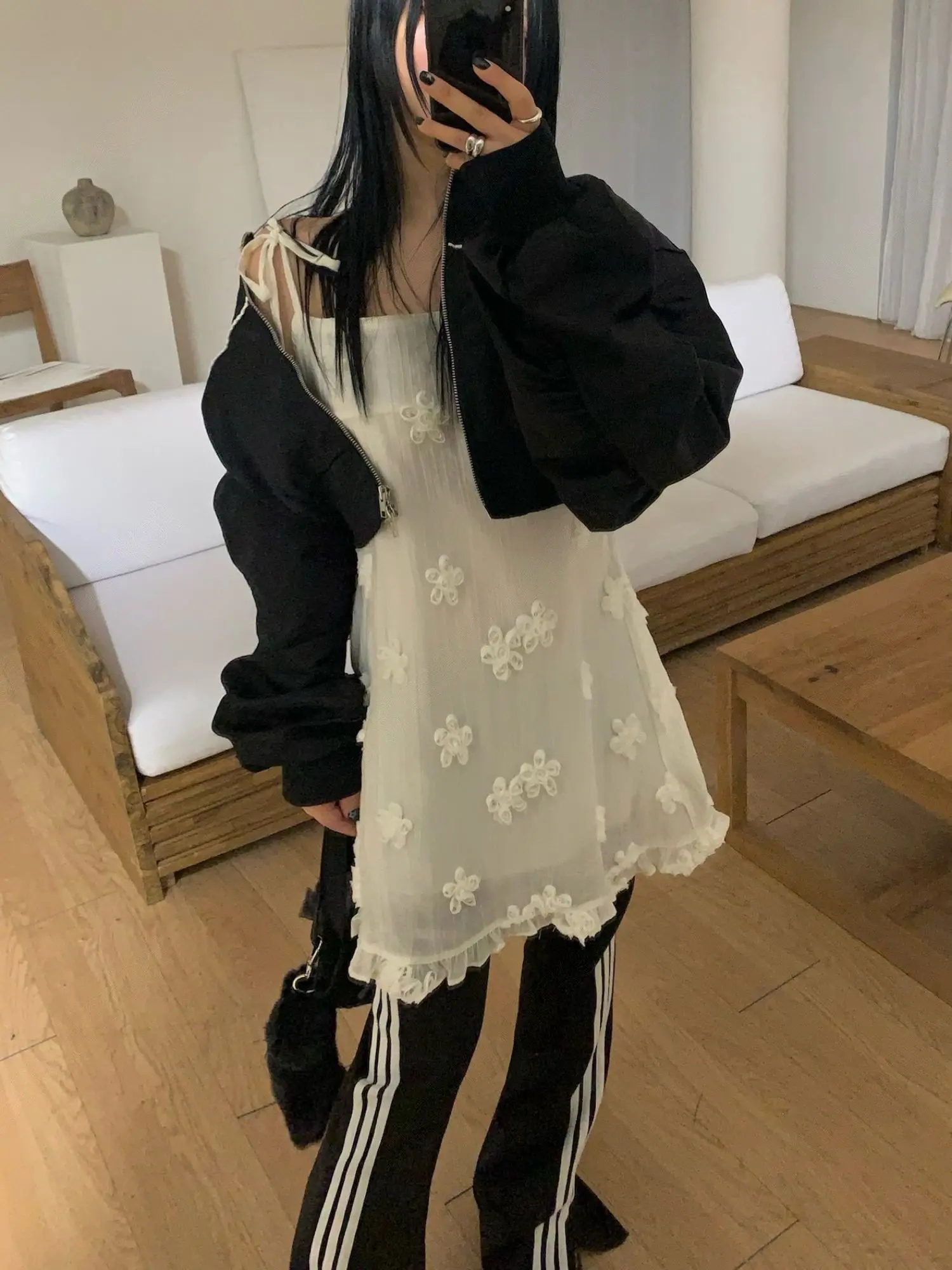 플라워 블라우스 하프 스커트 원피스 상세 이미지 7