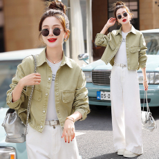 批发实拍2026春装小个子短款衬衫外套女 休闲百搭超柔软牛仔衬衣