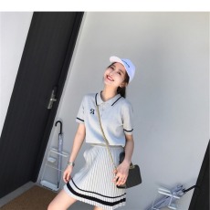 批发肉完ROUWANBABY 我的少女心针织<b class='q'>运动</b>套装女夏2025新款