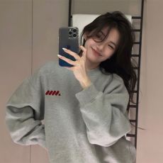 批发100%棉面华棉320g/420g印花 2025新款秋冬圆领卫衣上衣长袖