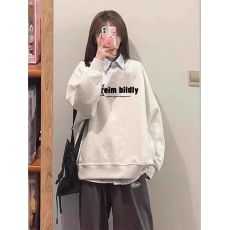 批发100%棉面华棉320g/420g印花 2025新款秋冬圆领卫衣上衣长袖