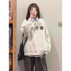 批发100%棉面华棉320g/420g印花 2025新款秋冬圆领卫衣上衣长袖