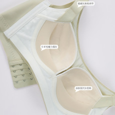 批发大码薄款大胸显小定型杯聚拢调整型收副乳抹胸无痕文胸