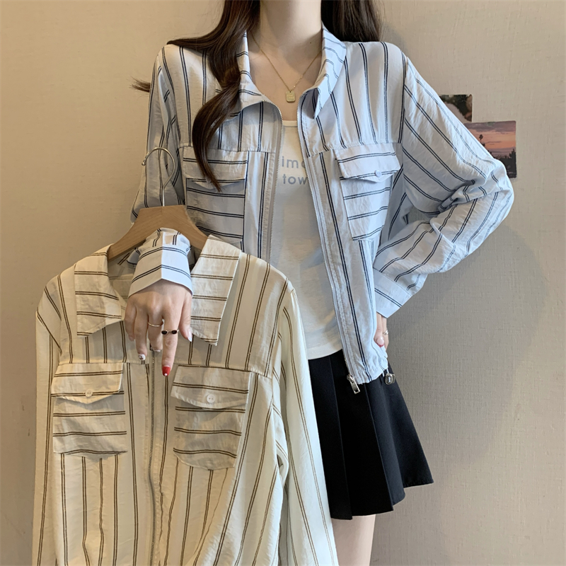 MY643#大码胖MM新款设计感抽绳长袖两件套遮肉显瘦衬衫女裝貨源服裝批發