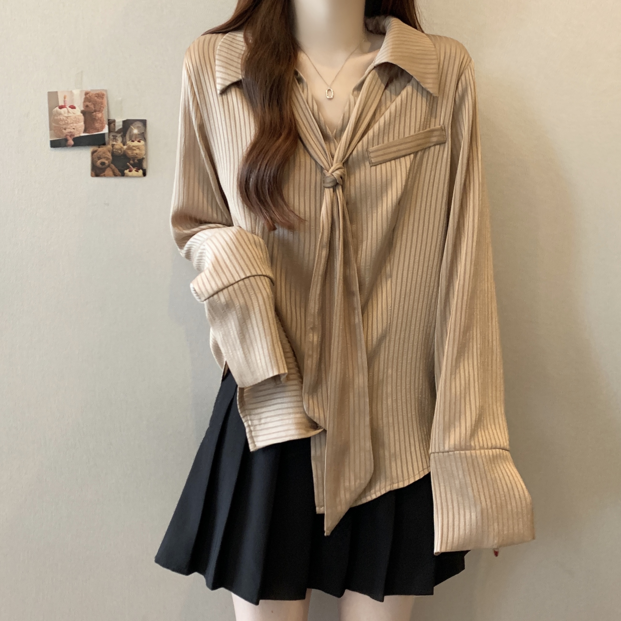 MY516# 新款大码胖mm宽松显瘦气质衬衫衬衣女裝貨源服裝批發