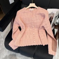 批发官图2026年早春新款镂空花边简约纯<b class='q'>色</b><b class='q'>糖果</b><b class='q'>色</b><b class='q'>开衫</b>毛衣针织衫女