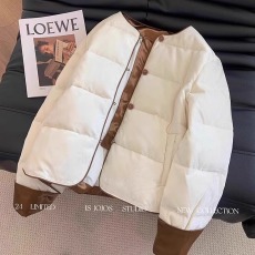 批发撞色丝绒圆领羽绒棉服女冬季大码胖mm高级感时髦好看短款<b class='q'>棉衣</b>外套