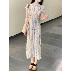 批发旗袍2026年新款夏季复古文艺气质优雅改良田园风新中式国风<b class='q'>连衣裙</b>