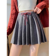 批发天猫抖音质量学院风半身裙女高腰A字<b class='q'>百褶</b><b class='q'>短裙</b>小个子针织休闲春夏