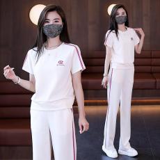 批发高档短袖休闲运动服套装女夏季新款高档显瘦洋气减龄网红款两件套