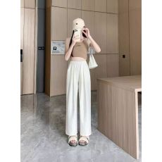 批发高腰显瘦垂感冰丝阔腿女<b class='q'>夏</b>季薄款2025新款小个子直筒休闲裤女