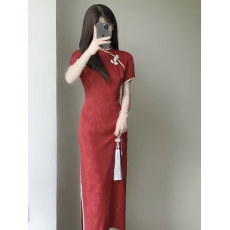 批发2026年<b class='q'>红色</b>旗袍敬酒服新中式婚服新娘结婚<b class='q'>礼服</b>女装改良