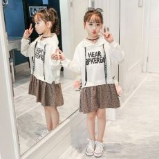 批发女童学院风连衣裙<b class='q'>春</b>秋装2025新款长袖洋气儿童装小女孩假两件裙子