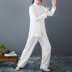 批发实拍 太极服高弹春秋套装八段锦练功服太极拳武术服晨练服两件套