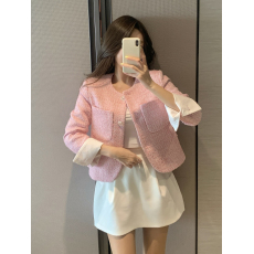 批发26春 韩国代购 小香风粗花呢西装短外套轻奢<b class='q'>时尚</b>网红名媛淑女chic