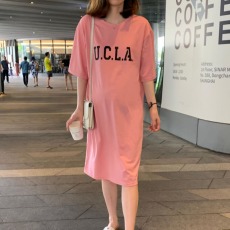 批发仿棉<b class='q'>牛奶</b><b class='q'>丝</b>#夏季新款懒人裙短袖宽松版T恤裙女夏季中长款<b class='q'>连衣裙</b>