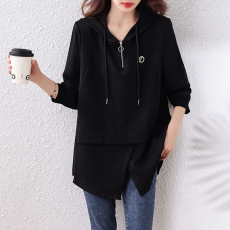 批发<b class='q'>大码</b><b class='q'>女装</b>别致假两件上衣春秋新款设计感休闲百搭妈妈长袖T